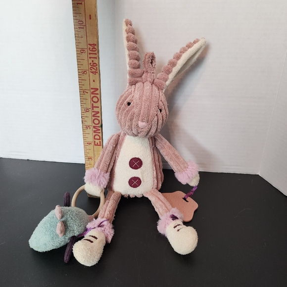 JellyCat 14" Cordy Roy Pink Bunny Rabbit Plush Corduroy Baby Activity Toy Infant - Picture 7 of 7